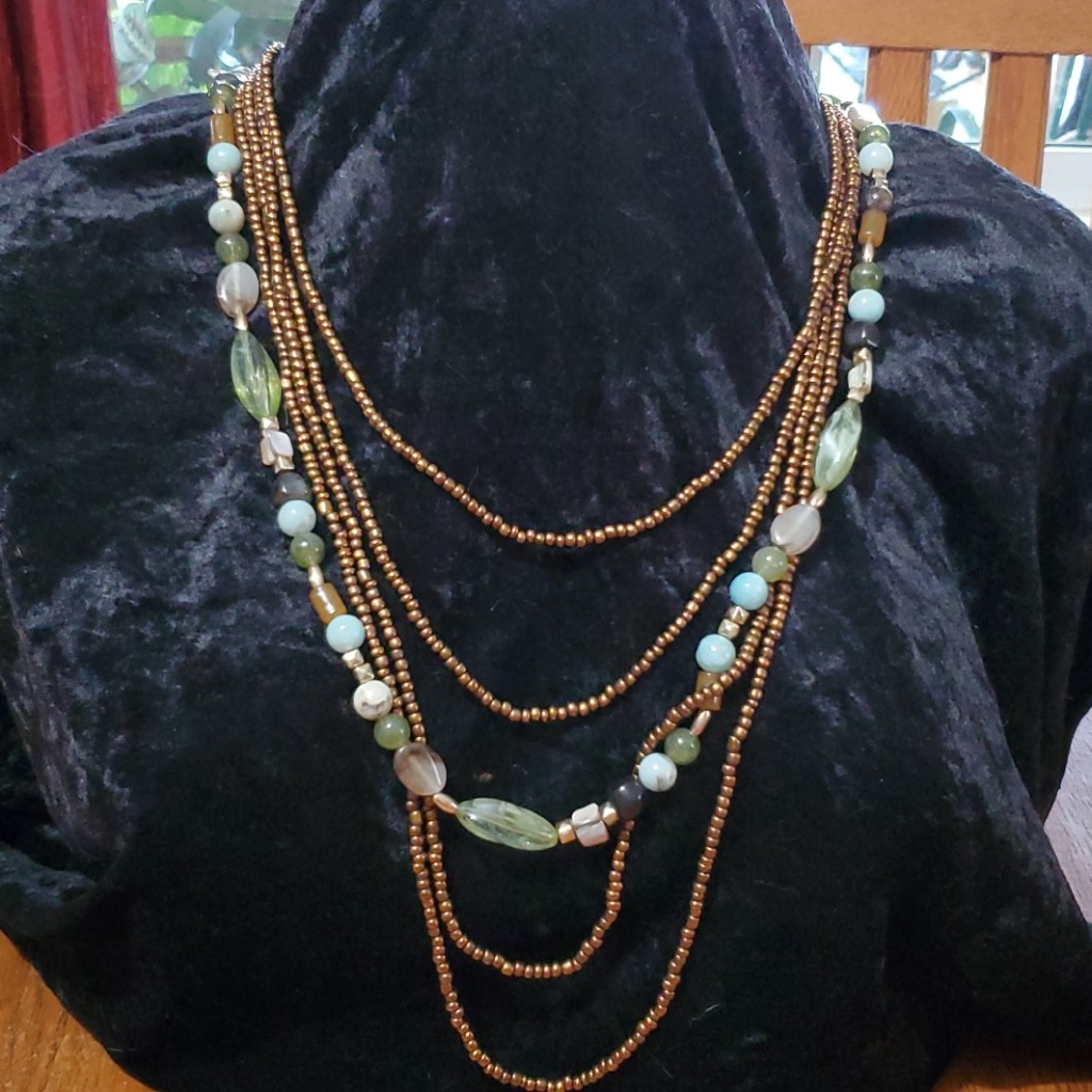 C1946 Multi Layer Beaded Necklace